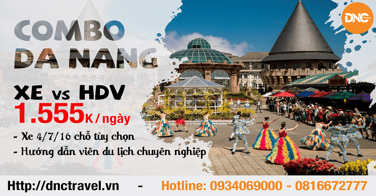 COMBO: Xe vs Hướng dẫn viên Đà Nẵng